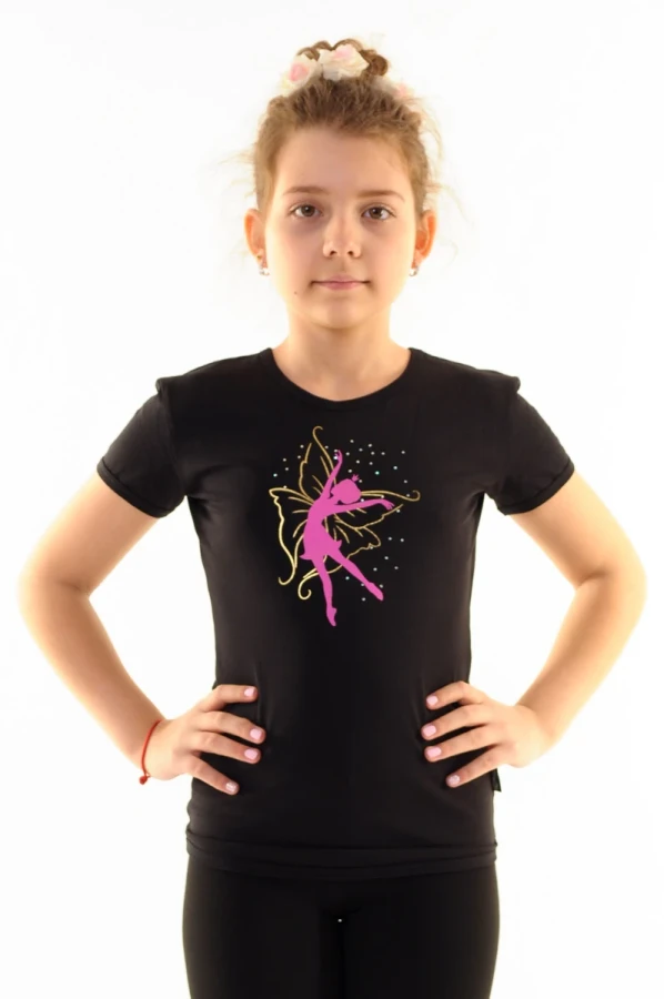 Футболка к/р "Евгения", Чёрный, 90% хлопок + 10% лайкра