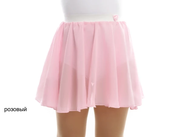 Юбка на резинке, цветочки, Малиновий, Шифон