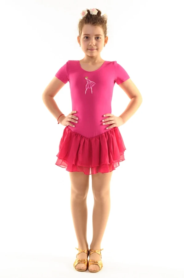 Р - Сукня "Одетта" з 2 спідничками (672), Бузок, 90% бавовна + 10% лайкра