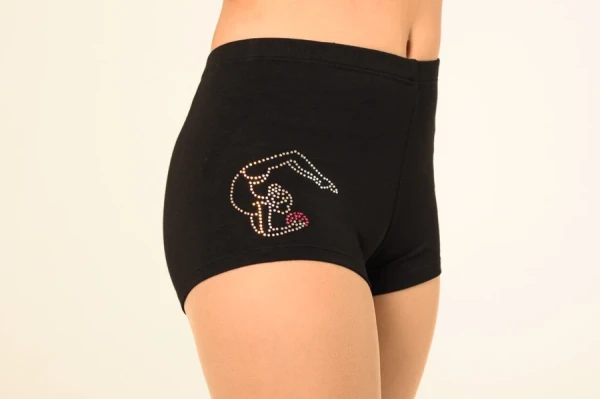 Шорти, Чорний (біл., елект.), 80% бавовна + 15% віскоза + 5% лайкра