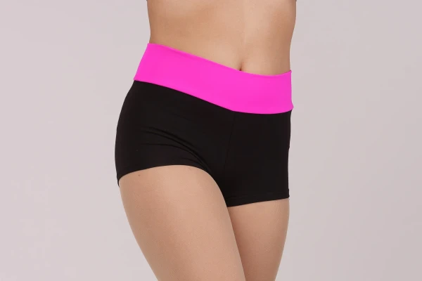 Шорты "Мария", Чёрный/Электрик, Бифлекс матовый