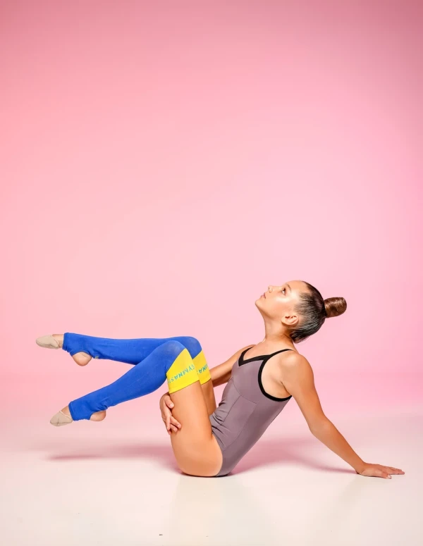 Гетры "I love R.G.", Жёлтый/Синий, Хлопок 90%, полиамид 7%, эластан 3%