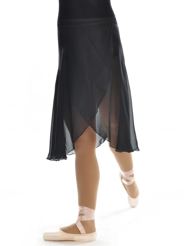 Спідниця хітон-довга, Чорний, Шифон