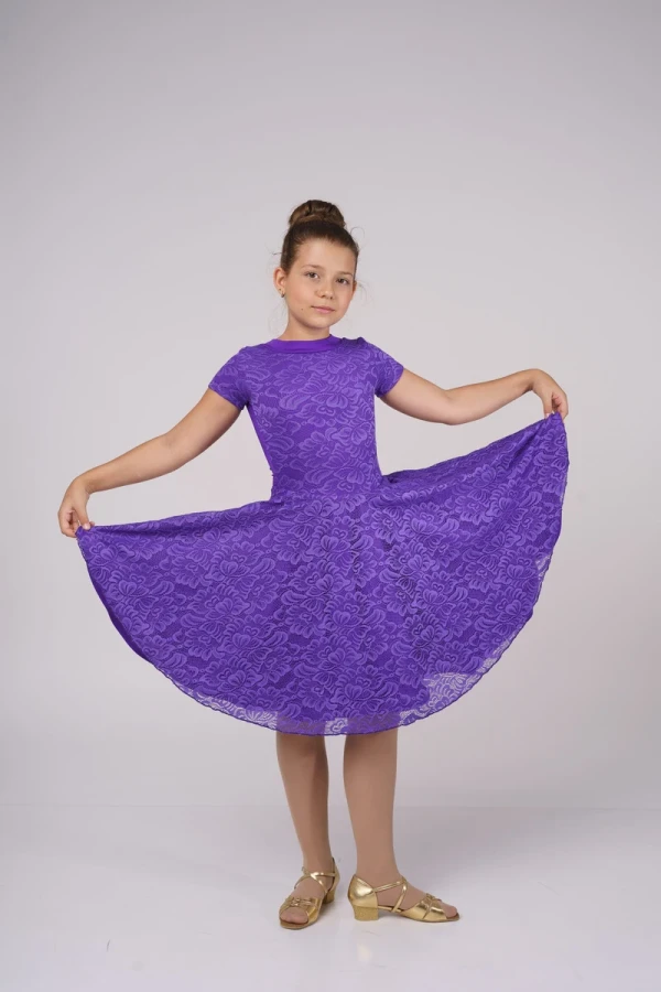 Бейсик короткий рукав "Бланш" (028), Тёмно-синий, Велюр-мрамор