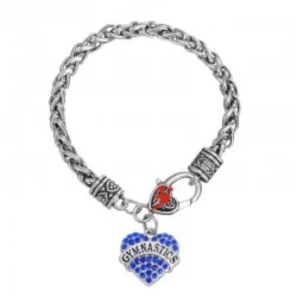 Браслет "Сердце" (525), Синий
