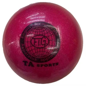 М'яч 16см блискучий, Малиновий, Резина