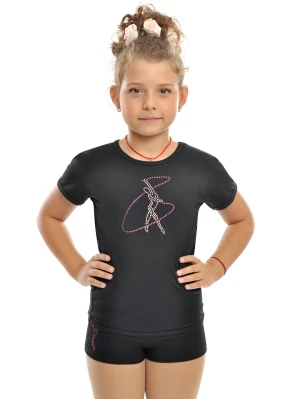 Футболка короткий рукав, Малина (бел.+элект.), 90% хлопок + 10% лайкра