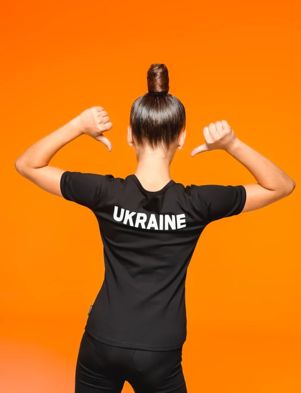 Овація Футболка короткий рукав, 38, Чорний, 90% бавовна + 10% лайкра