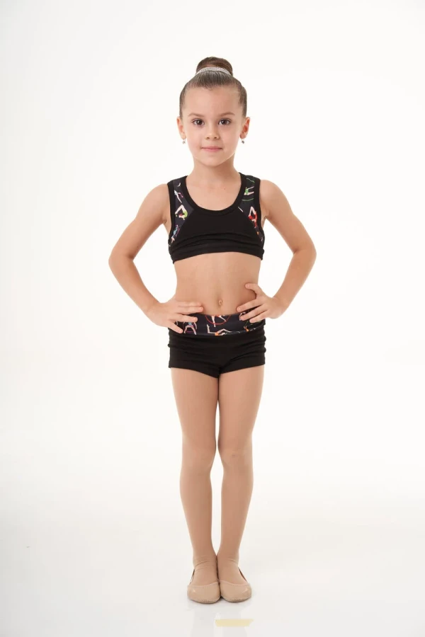 Топ "Джина", Черный/Принтованый, 90% хл.+10% лайк. + бифлекс принт