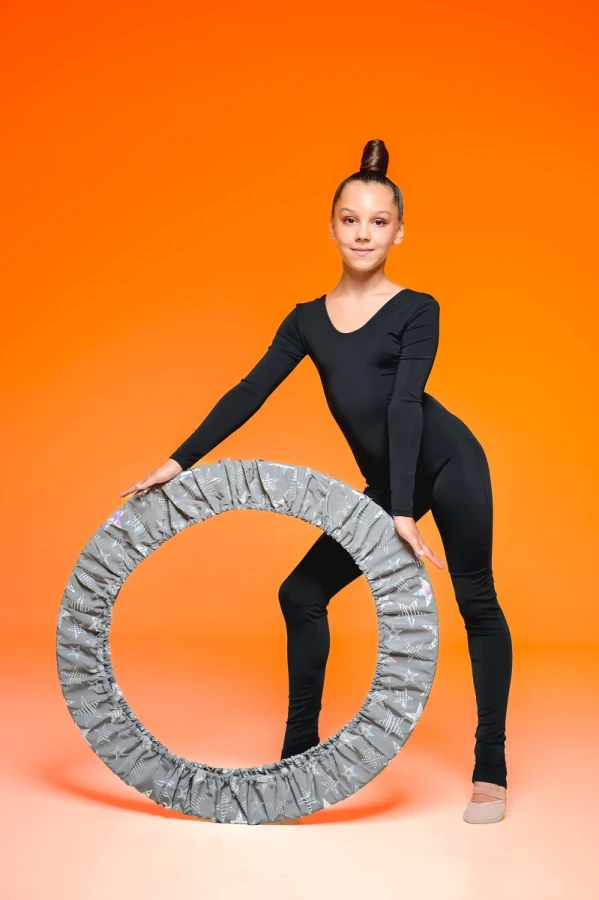 Комбинезон д/р лосины с дыр. д/п, Чёрный, Бифлекс матовый