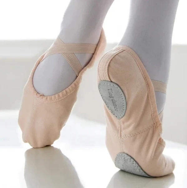 Балетки "Пірует", Тілесний, Кирза