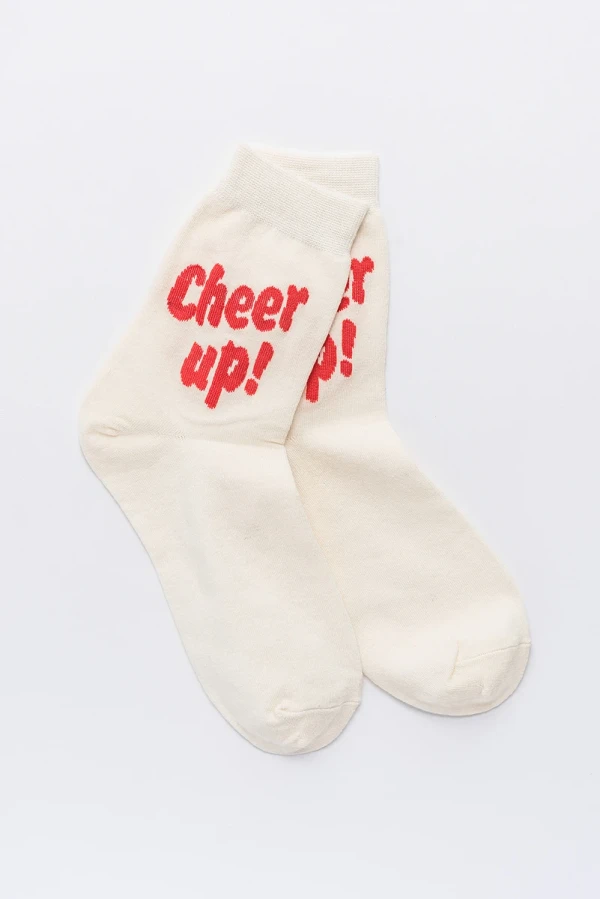 Носочки "Cheer Up!", Молочный