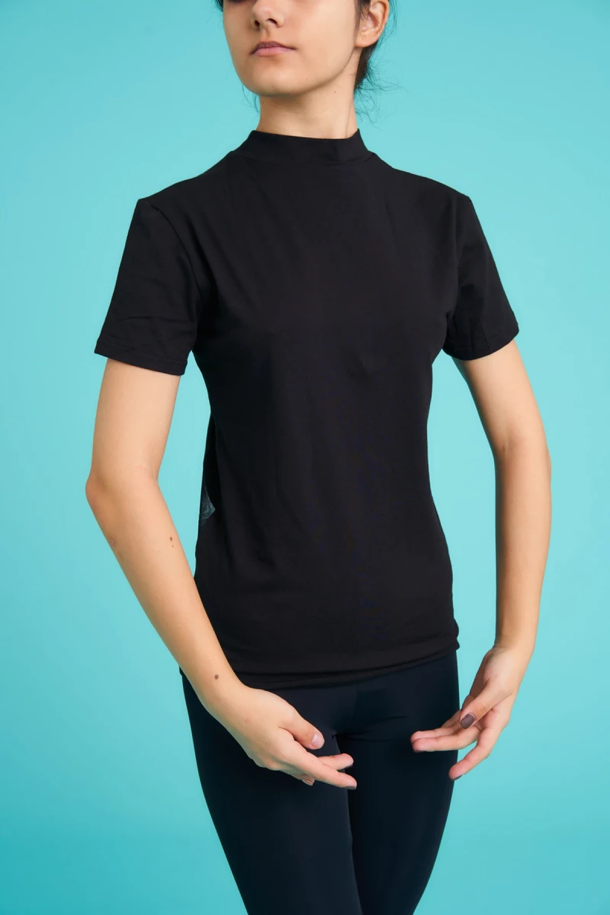 Футболка к/р "Богдан", Чорний, 90% бав. + 10% лайк. + сітка Футболка к/р "Богдан", Чорний, 90% бав. + 10% лайк. + сітка