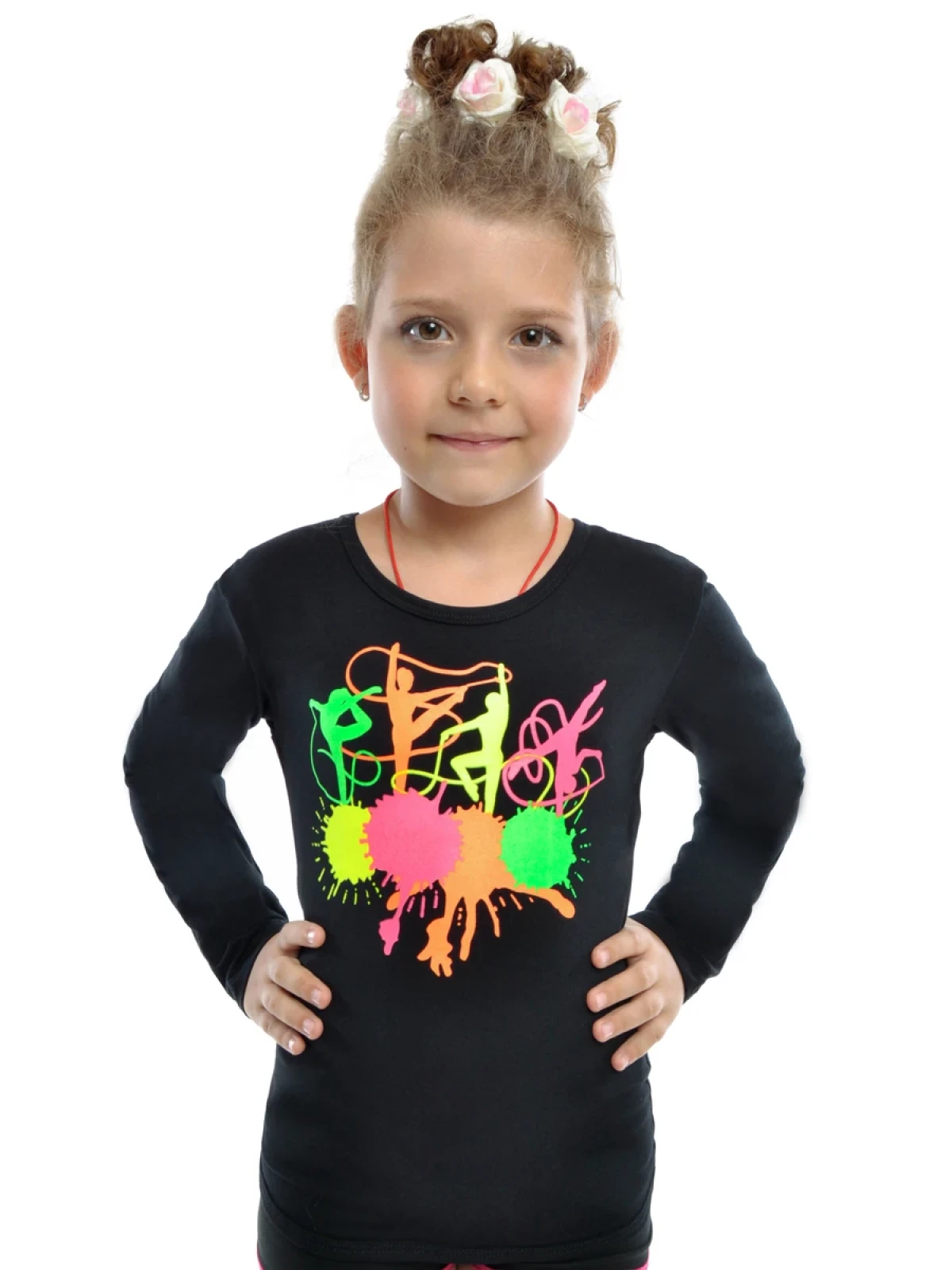 Футболка довгий рукав, Чорний, 90% бавовна + 10% лайкра Футболка довгий рукав, Чорний, 90% бавовна + 10% лайкра