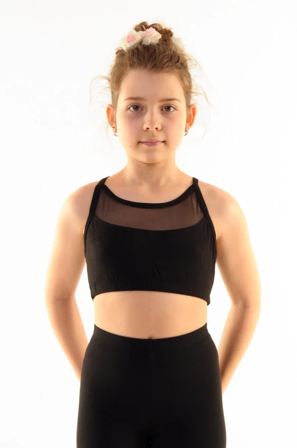 Топ "Ксюша", Чёрный, 90% хлопок + 10% лайкра