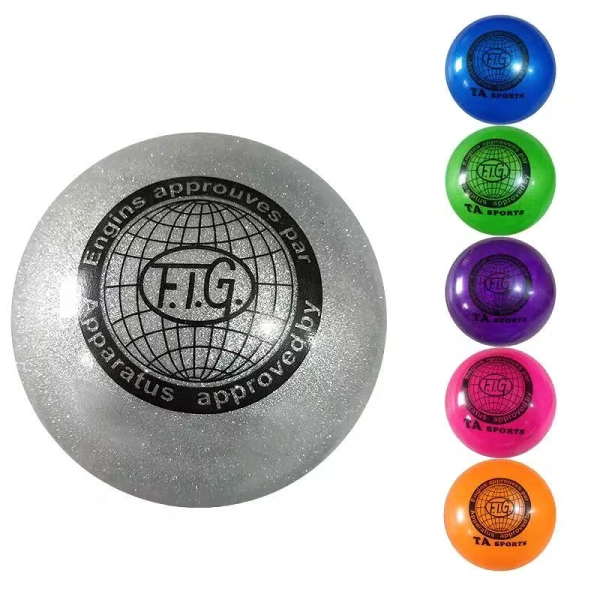 М'яч 16см блискучий, Срібло, Резина М'яч 16см блискучий, Срібло, Резина