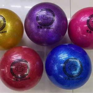 М'яч 16см блискучий, Рожевий, Резина