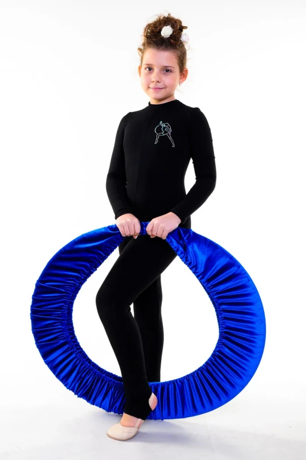 Термокомб. д/р стойка лосины с дыр., Чёрный (малина), 45% вискоза + 30% хлопок + 25% шерсть