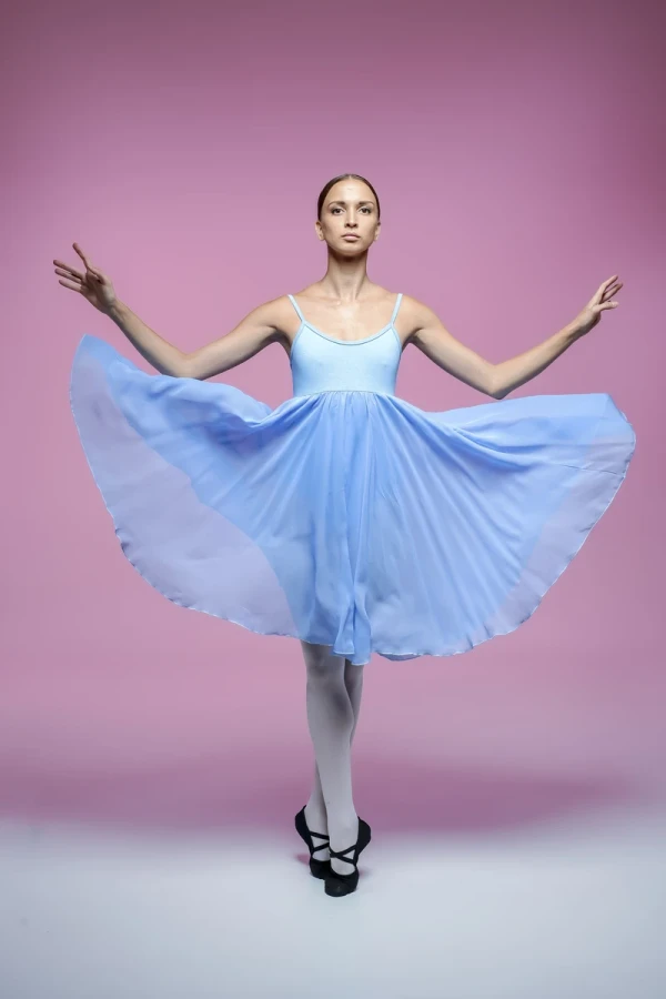 Платье для контемпа "Нежность" (011), Бежевый, 90% хлопок + 10% лайкра + шифон