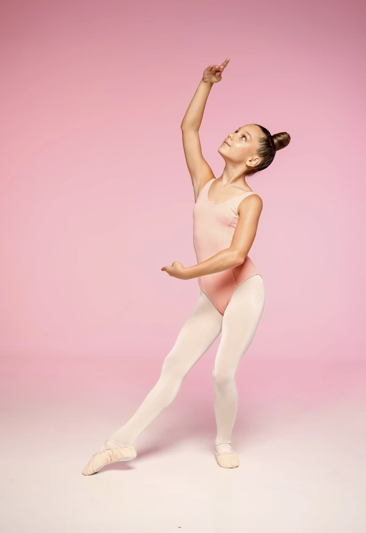 Купальник майка "Балет-рельеф", Персиковый (687), 90% хлопок + 10% лайкра