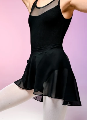 Спідниця хітон коротка, подовжена позаду, Темно-рожевий, Шифон