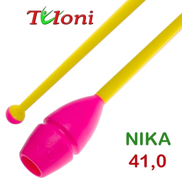 Tuloni Булави Nika, 41,0 см, Pink/Yellow, Резина + пластик