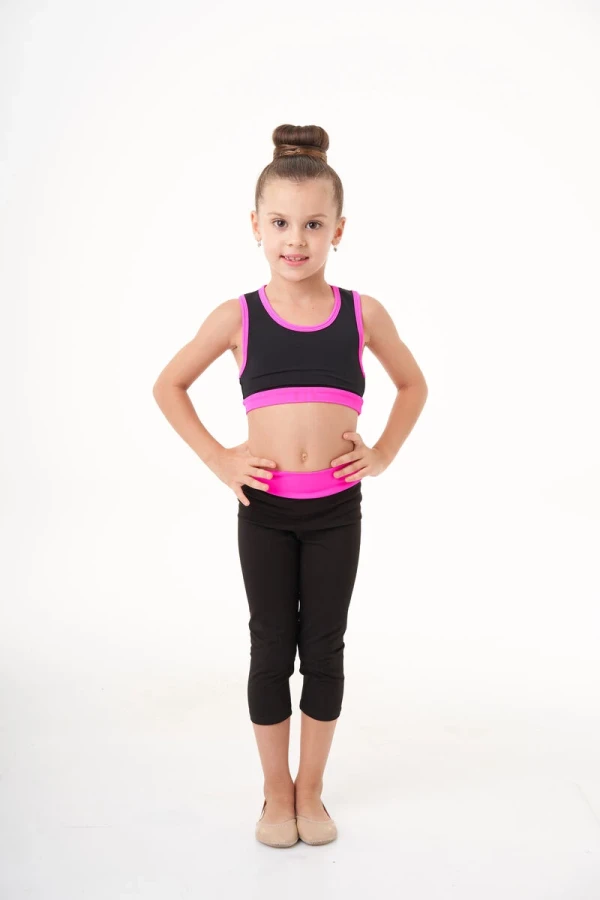 Капрі "Олівія", Чорний/Малиновий, Біфлекс матовий Капрі "Олівія", Чорний/Малиновий, Біфлекс матовий