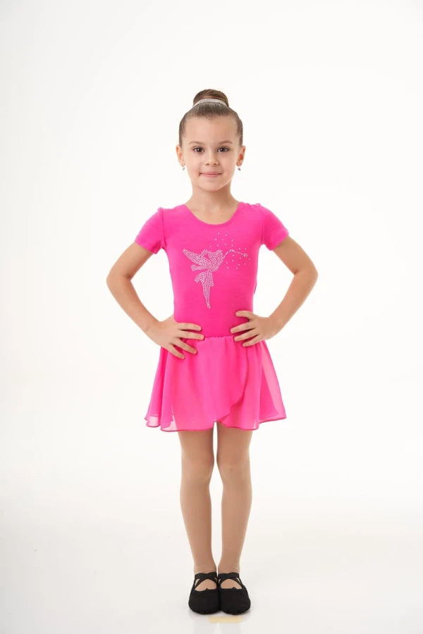 Платье к/р "Амели", Электрик (АВ бел), 90% хлопок + 10% лайкра + шифон