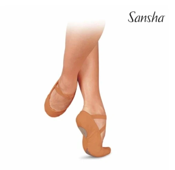 SANSHA Балетки PRO 1C, 17M, Чёрный, Кирза