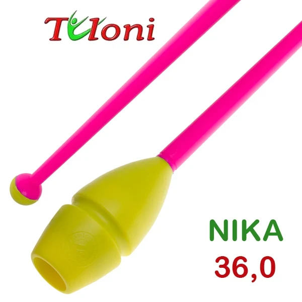Tuloni Булави Nika, 36 см, Yellow/Pink, Резина + пластик