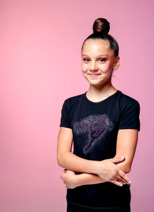 Футболка к/р, Чёрный (АВ + мал.АВ), 90% хлопок + 10% лайкра