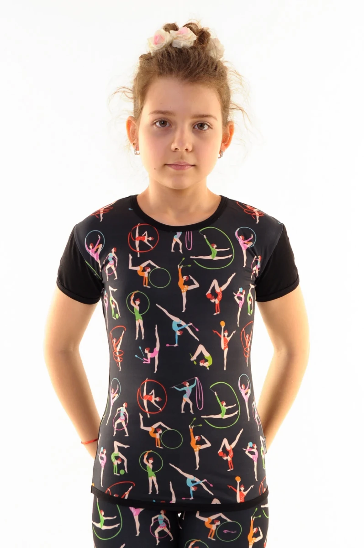 Футболка короткий рукав, Чорний / Прінтований, 90% бав. + 10% лайк. + біфлекс принт