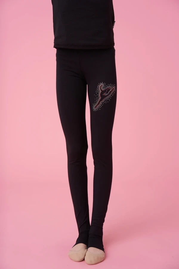 Лосини з дірочкою з стрейч бейкою, Чорний (АВ, червоні), 90% бавовна + 10% лайкра Лосини з дірочкою з стрейч бейкою, Чорний (АВ, червоні), 90% бавовна + 10% лайкра