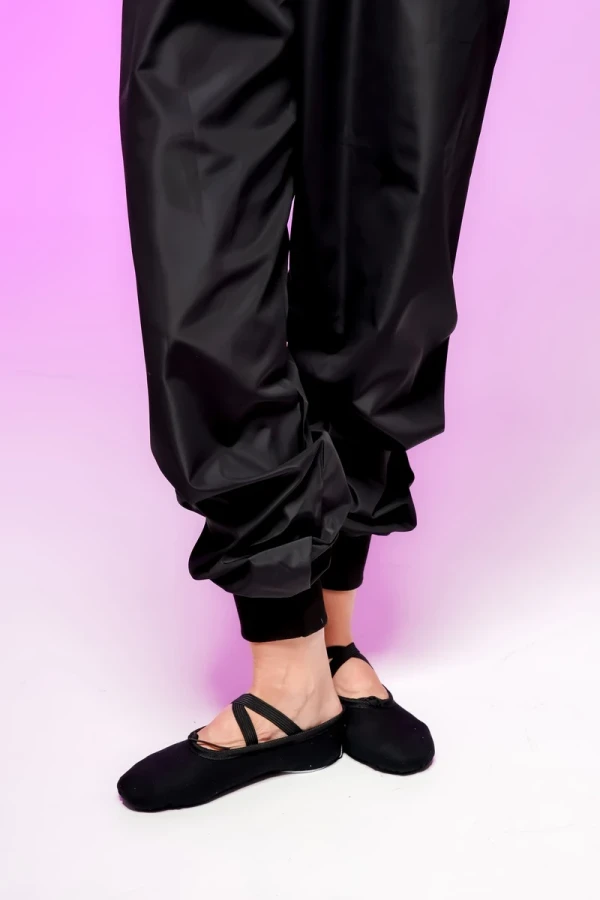 Балетки к/н, Чёрный, Кирза с кожаным носочком