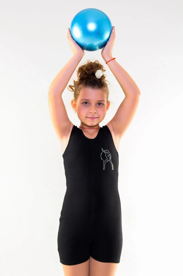 Комбінезон - шорти - майка, Чорний (біл, бір), 80% бавовна + 15% віскоза + 5% лайкра