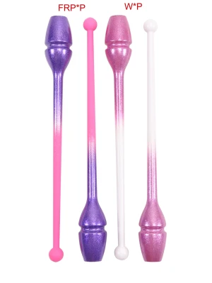 Булавы без отверстия, 44см, BRY*PP (Желтый*Фиолетовый), Каучук