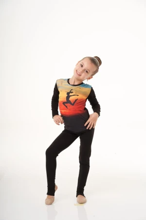 Футболка длинный рукав, Чёрный, 90% хл.+10% лайк. + бифлекс принт