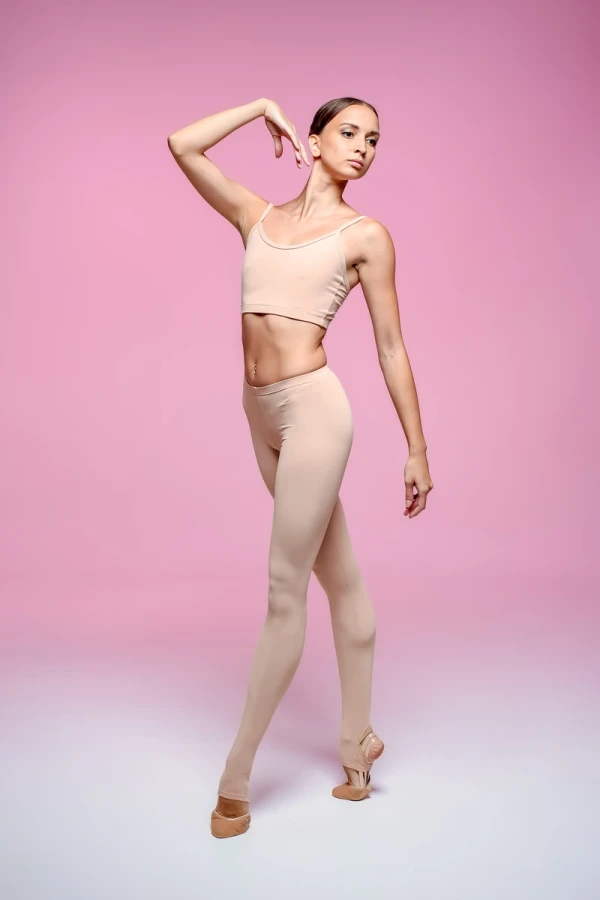 Топ бретелі на резинці (011), Бежевий, Біфлекс матовий