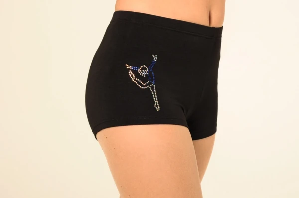 Шорти, Чорний (біл., елект.), 80% бавовна + 15% віскоза + 5% лайкра