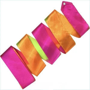 Tuloni Стрічка, 5 м, Fuchsia/Green/Orange, Штучний шовк