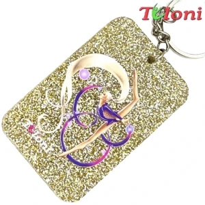 Tuloni Брелок Ponytail "Ribbon", , Gold, Акрил